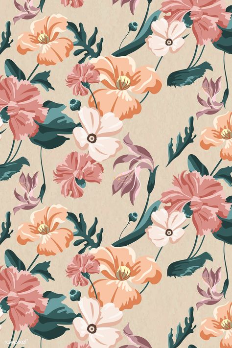 Flower Seamless Pattern, Modern Wallpaper Designs, Wallpaper Seamless, Cherry Blossom Branch, Print Design Art, Vector Flowers, Flower Prints Art, Backdrops Backgrounds, Seamless Pattern Vector