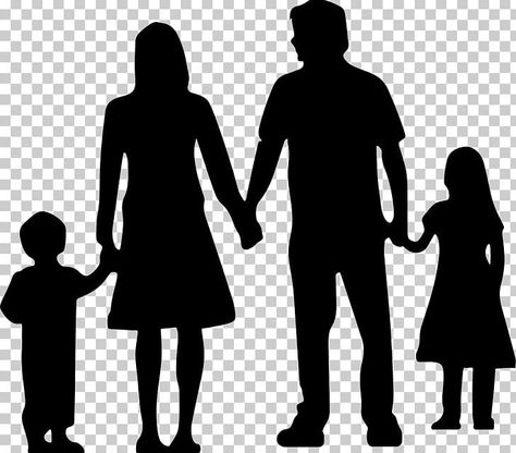 Nuclear Family Drawing, Family Silhouette Art, Father Png, Angel Baby Art, Family Silhouette, Silhouette Family, Silhouette Cake Topper, Nuclear Family, Family Tattoo Designs