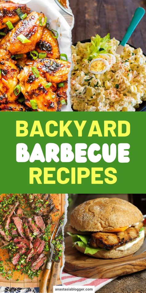 What better way to catch up with each other than host a bbq party? Here are 15 delicious backyard bbq ideas you can easily do! #bbqrecipes #summerrecipes Bbq Feast Ideas, Outdoor Bbq Party Ideas Food, Different Bbq Food Ideas, Bbq Entree Ideas, Backyard Barbecue Party Food, Barbque Ideas Recipes, Mothers Day Bbq Ideas, Bbq Meat Ideas For A Crowd, Weekend Bbq Ideas