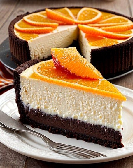 My Amazing Recipes Woolworth Cheesecake Recipe, Orange Cheesecake, Chocolate And Orange, Chocolate Crust, Torte Cake, Easy Baking Recipes Desserts, Yummy Comfort Food, Christmas Dishes, Cooking Recipes Desserts