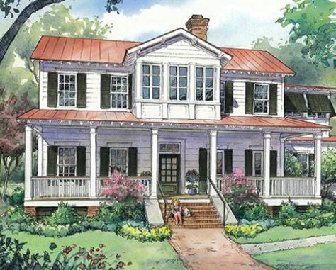 Idea Lowcountry House Plans, Southern Living House, Room Country, Southern Living House Plans, Country Ideas, House Plans One Story, Southern House Plans, Living Vintage, Casas The Sims 4