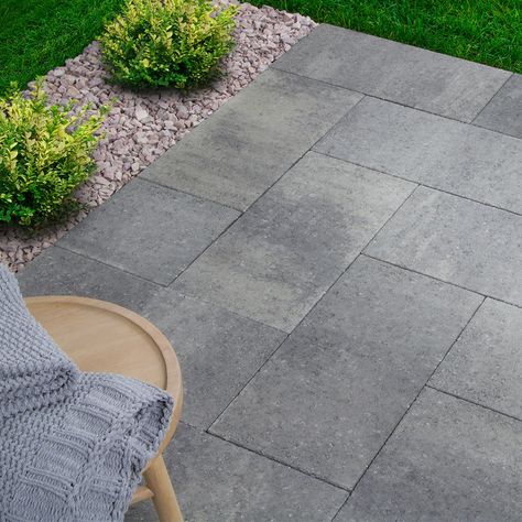 Oldcastle 24-in L x 12-in W x 2-in H Rectangle Rio Blend Concrete Patio Stone Lowes.com 24”x24” Paver Patio, Best Pavers For Patio, Patio Tile Ideas Outdoor Flooring, Rectangle Paver Patio, Back Patio Flooring Ideas, Belgard Pavers Patio Design Inspiration, Concrete Porch Paint Ideas, Concrete Slab Patio Makeover, Cement Pavers Patio