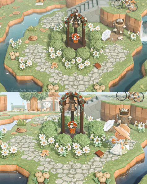 Acnh Entrance, Acnh Tips, Animale Crossing, Cottagecore Animals, Cottagecore Animal Crossing, Acnh Paths, Acnh Inspiration, Cozy Games, Acnh Cottagecore