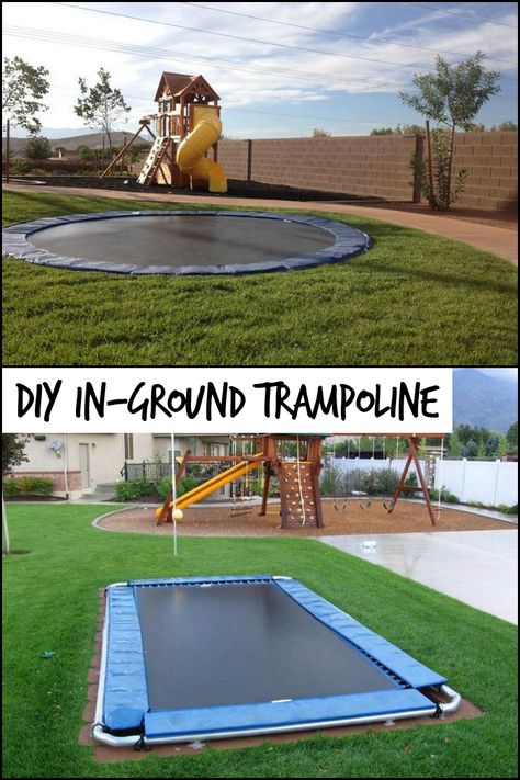 Want a trampoline in your garden without it being too conspicuous? Inground Trampoline, Ground Trampoline, In Ground Trampoline, Backyard Playset, Best Trampoline, Backyard Trampoline, Backyard Play, Backyard Playground, Trampolines