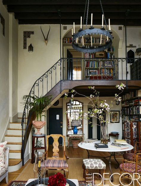 Interior design, Room, Home, Interior design, Stairs, Ceiling, Light fixture, House, Flowerpot, Hardwood, Greenwich Village Apartment, Greenwich Village Nyc, Manhattan Penthouse, Gorgeous Apartment, Manhattan Apartment, Greenwich Village, Country House Decor, Elle Decor, Decoration Design