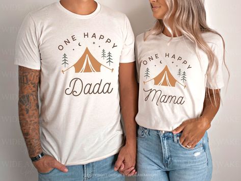 One Happy Camper 1st Birthday Shirt, Camping First Birthday Outfit, Family Matching Camp Tees, Camping Vacation Shirt, 1st Birthday Boy Girl by WideAwakeCph on Etsy Happy Camper 1st Birthday, Camping First Birthday, Happy Camper Birthday Party, Camping Theme Birthday, One Happy Camper, Happy Camper Shirt, 1st Birthday Shirt, 1st Birthday Boy, Camping Vacation