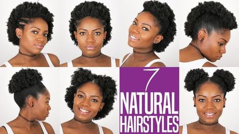 7 Natural Hairstyles For Short to Medium Length 4B/C Natural Hair - https://blackhairinformation.com/video-gallery/7-natural-hairstyles-short-medium-length-4b-c-natural-hair/ Medium Length Natural Hairstyles, Medium Natural Hair Styles, Natural Hairstyles For Black Women, Cute Natural Hairstyles, Instagram Baddie, 4c Natural Hair, Pelo Afro, 4c Hair, Natural Hair Styles Easy