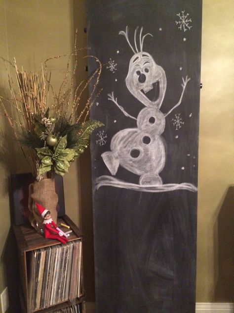 Olaf Chalkboard. Olaf Chalk Art, Chalkboard Sayings, Chalkboard Designs, Chalk It Up, Chalkboard Wall, Chalkboard Art, Chalk Art, Olaf, Chalkboard Quotes