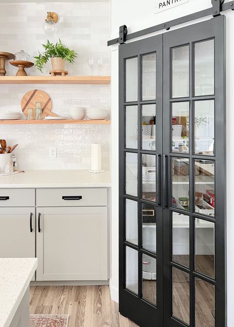 Top Mount Bi-Fold Sliding Single … curated on LTK Bi Fold Pantry Doors, Barn Door Pantry, Bifold Door, Sliding Folding Doors, Bifold Barn Doors, Fancy Kitchens, Small Space Bathroom, Closet Renovation, Glass Barn Doors