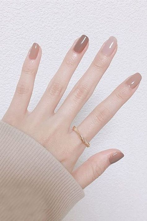 Hello Nails, Asian Nails, Beauty Nails Design, Basic Nails, Cute Gel Nails, Kawaii Nails, Beauty Design, Neutral Nails, Minimalist Nails