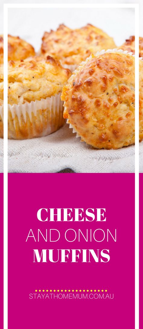 Cheese And Onion Biscuits, Cheese And Onion Muffins, Onion Muffins, Savoury Muffin, Cream Buns, Vegetable Muffins, Rugby Party, Mains Recipes, Muffin Pan Recipes