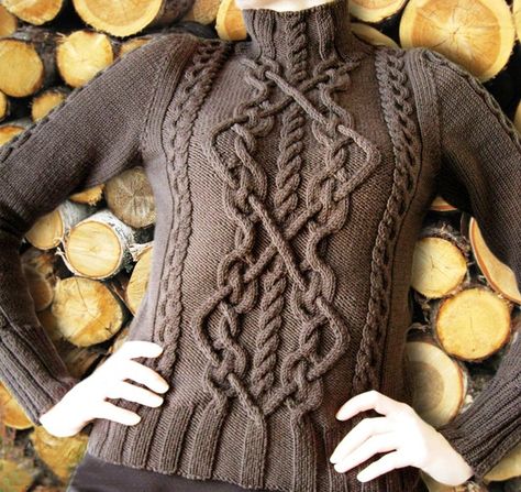 aran muster Cable Sweater Pattern, Cable Knitting, Vogue Knitting, Knit Picks, Knit Turtleneck Sweater, Cable Sweater, Sweater Knitting Patterns, Beautiful Knitting, Garter Stitch