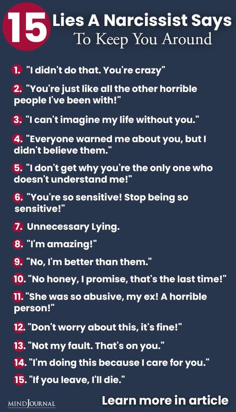 15 Lies A Narcissist Says To Keep You Around Leaving A Manipulative Relationship, How To Leave A Narcissistic Man, How To Deal With Narcissistic Behavior Men, Leaving A Narcissistic Man, Narcissistic Men, Grey Rock, Emotional Energy, Dysfunctional Relationships, Manipulative People