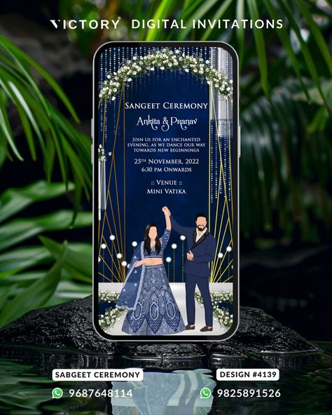 Turn up the music with Victory’s vibrant 'Sangeet Ceremony' invites! 🎶💃 Delivered in just 24 hours, our designs bring the fun and excitement of your special night to life. 💌 Let the celebration begin! Call / WhatsApp: +91 9687648114 / +91 9825891526 #sangeet #sangeetnight #eenvite #invitations #ceremony #victoryinvitation Sangeet Ceremony, Enchanted Evening, Ceremony Design, 25 November, Call Whatsapp, Turn Up, Digital Invitations, Victorious, Bring It On