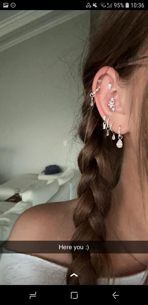 Brooke Monk Ear Piercings, Piercing Inspo, Pretty Ear Piercings, Cool Piercings, Cute Ear Piercings, Cute Piercings, Jewelry Essentials, Stacked Jewelry, Glitz And Glam