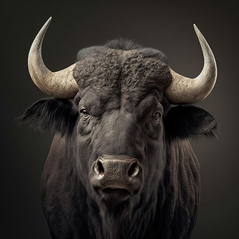 Bull Reference, Buffalo Portrait, Portrait In Studio, Bull Portrait, African Buffalo, Buffalo Art, Scratch Art, Black Cow, African Animals