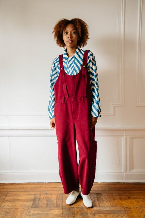 Overalls - Wine Red Turtleneck Light Wash Overalls, Affordable Red Cotton Overalls, Cheap Casual Red Overalls, Cheap Red Cotton Overalls, Normal Meals, Artsy Streetwear, Chef Pants, Chef Clothes, Florida Woman