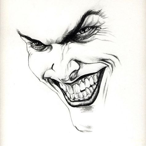 Joker.. Easy Creative Drawings Pencil Simple, Joker Face Drawing, Tattoo Knight, Joker Drawing Easy, Art Du Joker, Joker Art Drawing, Joker Sketch, Joker Cartoon, Biro Drawing