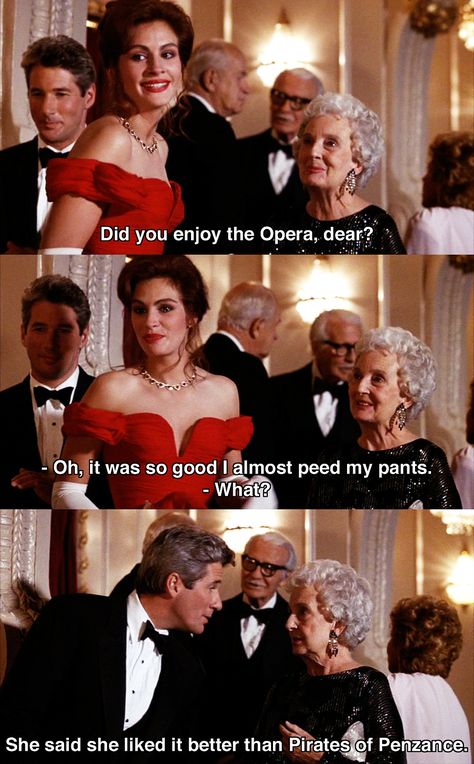 Pretty Woman Quotes, Pretty Woman Movie, Best Movie Quotes, Favorite Movie Quotes, Chick Flicks, Movie Lines, Film Quotes, Tv Quotes, The Opera