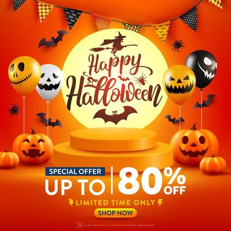 Halloween Promotion Design, Halloween Sale Poster, Halloween Sale Design, Halloween Sale Flyer, Halloween Ads Design, Halloween Sales Ideas, Halloween Promotion Ideas, Halloween Banner Design, Halloween Creative Ads