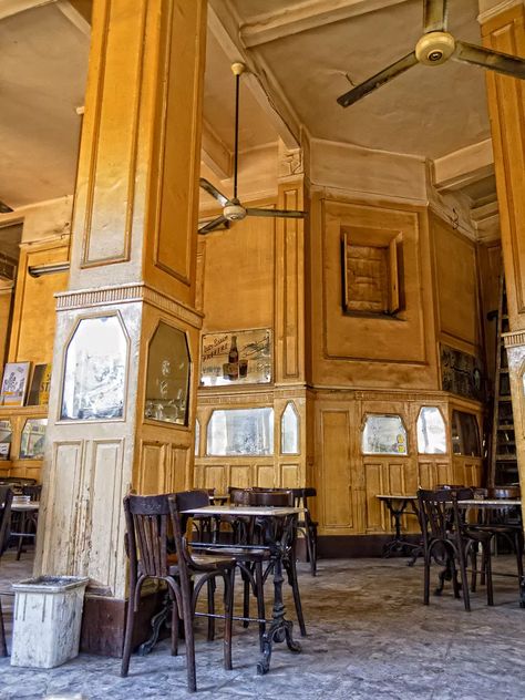 Vintage Cairo: 17 of the Oldest Restaurants, Bars and Cafes in the City Cairo Cafe, Cairo Restaurant, Irani Cafe, Egyptian Character, Cairo Nightlife, Downtown Cairo, Sea Resort, Best Rooftop Bars, Old Egypt