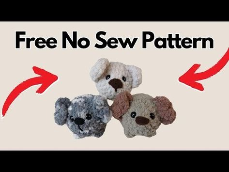 (19) No Sew Crochet Puppy Dog Tutorial For Beginners: Quick and Easy - YouTube Loaf Dog Crochet Pattern Free, No Sew Arigumi, No Sew Dog Crochet Pattern, Free Crochet Dog Patterns, No Sew Crochet Patterns, Dog Tutorial, No Sew Crochet, Yarn Animals, Crochet Puppy