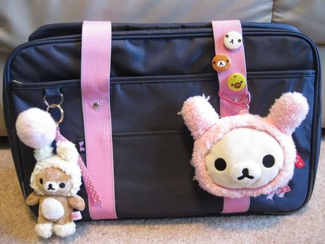 Bag Of Candy Aesthetic, Korilakkuma Accessories, Japanese School Bag, Kawaii Bag, Japanese School, Pretty Bags, All Things Cute, Essential Bag, Rilakkuma