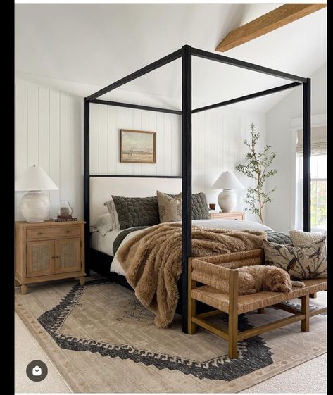 Hygge Bedroom, Woven Bench, Canopy Bedroom, Sanctuary Bedroom, Serene Bedroom, Upstairs Bedroom, Master Bed, Neutral Bedroom, Bedroom Retreat