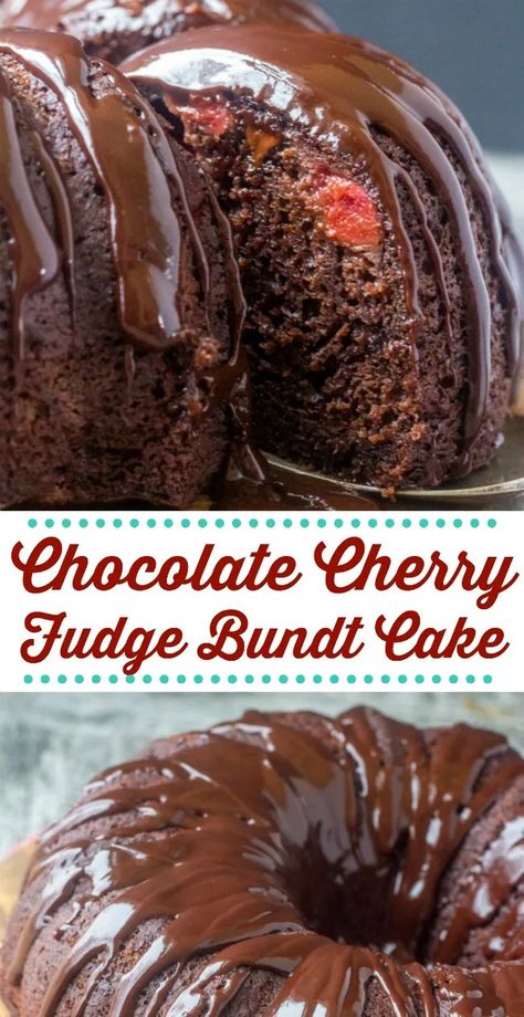 Chocolate Cherry Bundt Cake, Fudge Bundt Cake, Chocolate Cherry Fudge, Cherry Bundt Cake, Cherry Fudge, Chocolate Cherry Cake, Cookies Bars, Chocolate Bundt Cake, Tasty Chocolate Cake