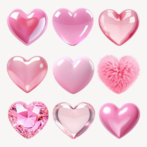 Emoji Heart, Ios Heart Emoji, Pink Heart Aesthetic Png, Pink Hearts White Background, Pink Heart Emoji Sticker, Heart Shape Sticker, Cool Lock Screen Wallpaper, Pink Glitter Heart Sticker, Graphic Shapes Design