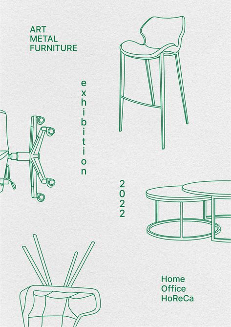 Furniture exhibition poster design on Behance Furniture Design Illustration, Exhibition Poster Layout, Instruction Poster Design, Vintage Exhibition Poster, Furniture Graphic Design Poster, Poster Art Exhibition Graphic Design, Sculpture Exhibition Poster, Graphic Design Exhibition Poster, Architecture Event Poster