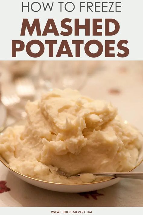 Find out how to freeze mashed potatoes with this quick step-by-step guide.  See the right way to do it, as well as look at one important step that is necessary for succesful storage.  #mashedpotatoes #freezingfood Popeyes Mashed Potatoes, Freeze Mashed Potatoes, Freezer Mashed Potatoes, Freezing Mashed Potatoes, Frozen Mashed Potatoes, Mashed Potatoes Recipe, Making Mashed Potatoes, Leftover Mashed Potatoes, Mashed Potato Recipes