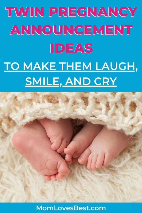 No matter what kind of emotion you're going for with your twin pregnancy announcement, we've got something for you on this list of 25 ideas. #pregnancyannouncement #pregnancyannouncementideas #pregnancyannouncementfordad #pregnancyannouncementonesie #pregnancyannouncementtoparents Twin Announcement, Prego Announcement, Pregnancy Announcement To Parents, Twins Announcement, Twin Pregnancy Announcement, Pregnancy Announcement Ideas, Raising Twins, Pregnancy Announcement Onesie, Baby Due Date