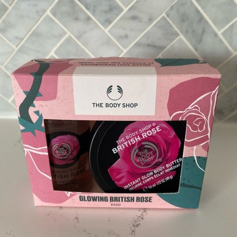 The Body Shop Glowing British Rose Duo British Rose, Body Butter, The Body Shop, Shower Gel, Bath And Body, The Body, Butter, Bath, Shower