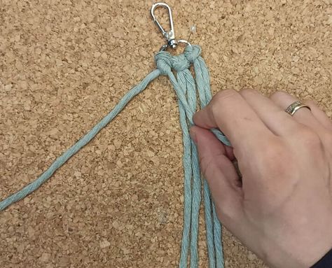 Hello DIYers!This macrame project is about macrame mermaid tail keychain. Mermaid keychain is also called fish keyring, mermaid key holder or key fob.There are almost everything what you need to make keychain in this post. Step by step video tutorial, free patterns images, which types of knot you will use, what size macrame cord for keychains, macramé keychain kit, some keychain prices on Etsy or Amazon.Let’s get started!Supplies for Macrame Tail KeyringYou can choose my macrame keycha… Macrame Mermaid Tail, Mermaid Macrame, Keychain Diy Easy, Mermaid Tail Keychain, Mermaid Keychain, Tail Keychain, Types Of Knots, Half Hitch Knot, Macrame Knots Tutorial