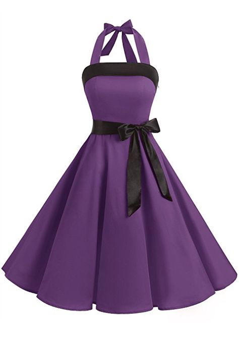 Timormode Sexy Robe de Soirée Courte Vintage Robe année 40 50 60 Robe de Cocktail Décolleté au Dos Robe Rockabilly Halter Sans Manche avec Ceinture pour Anniversaire Party: Amazon.fr: Vêtements et accessoires Robes Vintage, Prom Dresses Vintage, Mode Inspo, Prom Dresses Lace, Teenage Fashion Outfits, Women Vintage, Dance Dresses, Swing Dress, Vintage 1950s