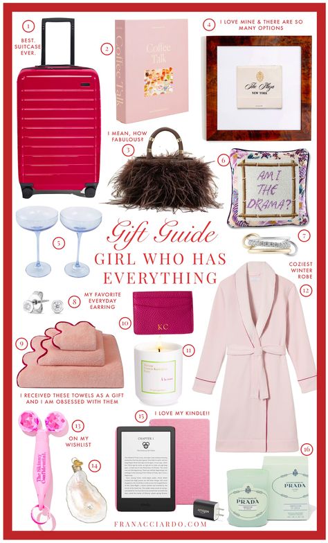 2023 Gift Guide: Girl Who Has Everything Fran Acciardo Luxury and Budget Holiday Gift Ideas Budget Gift Guide, Gift Guide For Her 2023, It Girl Gift Guide, Christmas Gift Guide For Women, Cool Girl Gift Guide, Luxury Gift Ideas For Women, 2023 Holiday Gift Guide, Holiday Gift Guides, It Girl Gifts