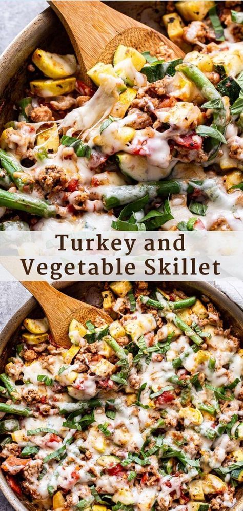 Ground Turkey And Roasted Vegetables, Healthy Green Dinner Recipes, One Skillet Dinners Healthy, Non Spicy Dinner Recipes, One Skillet Ground Turkey Recipes, Spinach Skillet Recipes, Healthy Meals 30 Minutes Or Less, Ground Turkey And Vegetable Recipes, Vegetable Skillet Meals