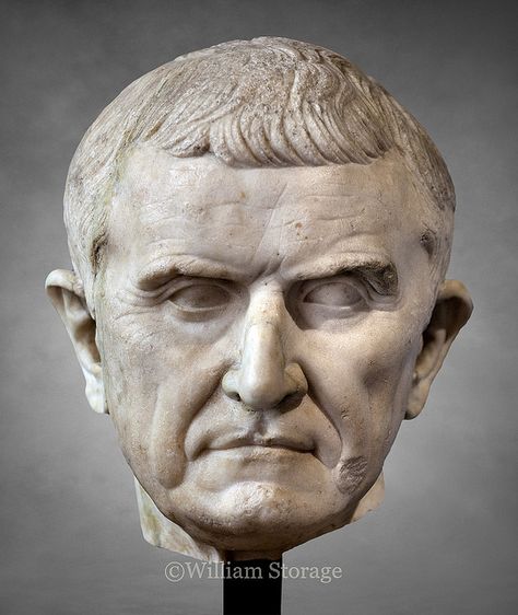 Marcus Licinius Crassus by !STORAX, via Flickr  Musée du Louvre. Inv. Ma 1220. Marcus Licinius Crassus, Imperiul Roman, Roman Busts, Roman Artifacts, Ancient Roman Art, Richest Man, Marble Bust, Rome Antique, Ancient Statues