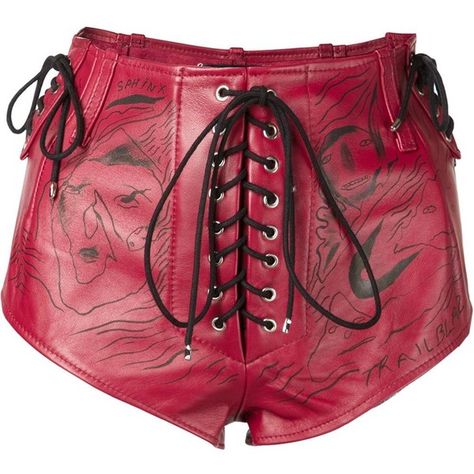 Claire Barrow lace-up mini shorts ($1,250) ❤ liked on Polyvore featuring shorts, bottoms, short, red, hot shorts, hot short shorts, micro shorts, hot pants and mini shorts Claire Barrow, Lace Up Shorts, Micro Shorts, Hot Shorts, Red Pants, Mini Short, Mini Shorts, Red Shorts, Leather Shorts