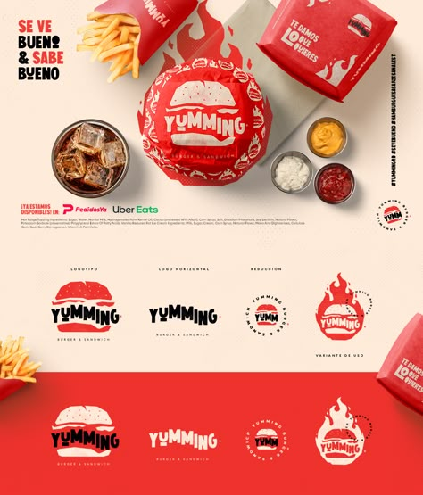 Menu Projects | Photos, videos, logos, illustrations and branding on Behance Burger Packaging Design, Hamburger Packaging, Sandwich Branding, Burger Packaging, Burger Branding, Food Brand Logos, Creative Burger, Burger Logo, Fast Food Logos