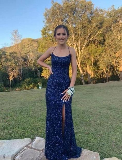 Navy blue sparkly dress