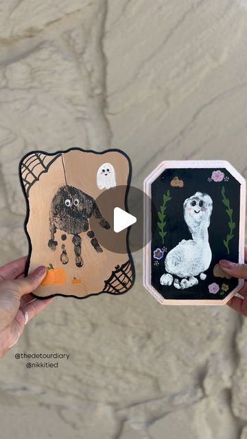 Nikki on Instagram: "Two Halloween keepsake crafts you need to make with your little one 👻🕸️🩷

Footprint crafts have always been one of my favorite holiday traditions and now that my daughters older, getting her handprint is much easier, so we started doing those too! 🥰

SUPPLIES:
🖤Woodpile 
🖤 acrylic paint & brushes 
🖤 acrylic markers 
🖤 cute baby/ toddler feet
🖤 baby wipes to get the paint off their feet and hands easily 

Which one is your favorite?
##woodpilecrafts #toddlercrafts #babycrafts #babyfootprints #handprintcrafts #halloween #halloweencrafts #diyhalloween #babykeepsake #halloweendecor" Halloween Baby Handprint Crafts, Halloween Keepsake Crafts, Footprint Halloween Art, Baby Handprint Crafts, Class Rules Poster, Rules Poster, Keepsake Crafts, Footprint Crafts, Class Rules