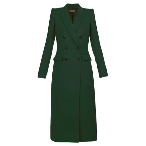 Kate Middleton's Alexander McQueen Double-Breasted Wool Coat in Dark Green Royal Attire, Kate Middleton Coat, Dark Green Coat, Long Green Coat, Navy Coat, Middleton Style, Style Muse, Blue Coats, Green Coat