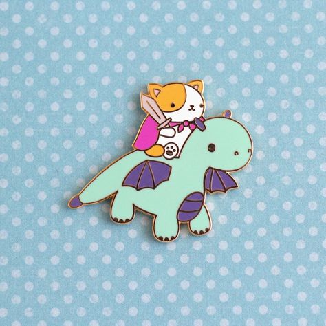 Dinosaur Pin, Pin Backpack, Alpaca Gifts, Christmas Sloth, Enamel Pin Collection, Cat Enamel Pin, Pin Cute, Fantasy Gifts, Dragons Gift