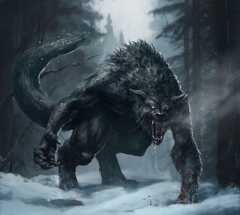 Cryptid Oc, Werewolf Mythology, Pathfinder Rpg Characters, Werewolf Drawing, Werewolf Art, Vampires And Werewolves, Blood Art, Fantasy Beasts, Alien Creatures