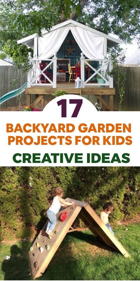 Engage your little ones with hands-on outdoor fun by exploring these creative backyard garden projects perfect for kids of all ages. From planting seeds to crafting DIY garden decorations, these activities will inspire imagination and create lasting memories. Enjoy quality time together while nurturing a love of nature and fostering a sense of responsibility as they tend to their own garden space. Watch their curiosity bloom alongside the beautiful flowers and bountiful produce they help cultivate. Stem Playground, Garden Projects For Kids, Diy Garden Decorations, Natural Outdoor Playground, Chicken Coop Designs Diy, Diy Kids Table, Creative Backyard, Space Watch, Play Area Backyard