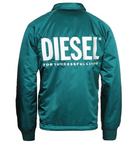 Diesel J-Akio Teal Giacca Jacket Diesel Brand, Diesel Jacket, Brown Bags, Adidas Nike, Green Fashion, Logo Embroidered, Kids Clothing, The Label, Fashion Branding