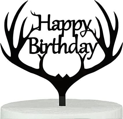 Cake Toppings Decoration, Cake For Husband, Happy Birthday Design, Fairy Cakes, Happy Birthday Lettering, Frosted Acrylic, Happy Birthday Cake, Hunting Gifts, Gifts For Hunters