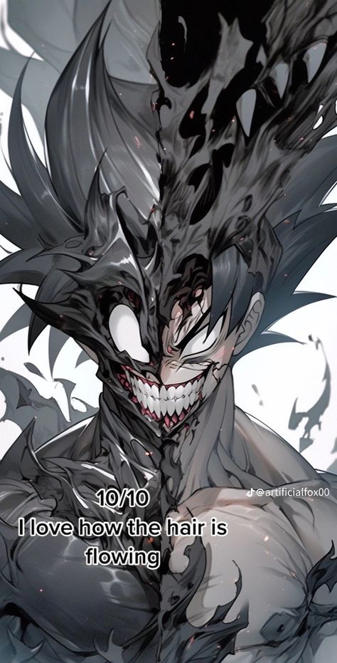 Evil Goku, Dark Universe, Symbiotes Marvel, Dragon Ball Art Goku, Dragon Ball Super Artwork, Bleach Fanart, Epic Battle, Dragon Ball Super Art, Cool Anime Guys